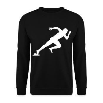 Sprint Läufer - Unisex Pullover - Schwarz - Vorne - Alina (178cm) & Michal (187cm)