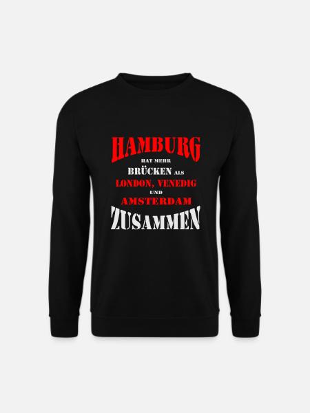 Hamburg Brücken - Unisex Pullover - Schwarz