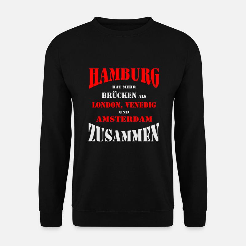 Hamburg Brücken - Unisex Pullover - Schwarz
