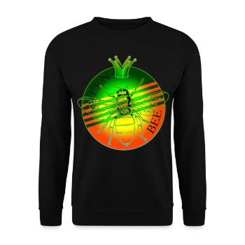 queen bee - Queen Bee & Crown - Unisex Sweatshirt - black - Front - Alina (178cm) & Michal (187cm)