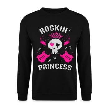 Rockin' Princess - Unisex Sweatshirt - black - Front - Alina (178cm) & Michal (187cm)