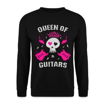 Queen of Guitars - Unisex Sweatshirt - black - Front - Alina (178cm) & Michal (187cm)