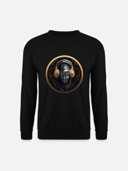 Techno DJ Avantgardistisches Artwork - Unisex Pullover - Schwarz