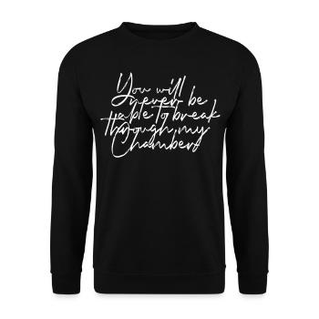 CHAMBER - Sweat-shirt Unisexe - noir - Devant - Alina (178cm) & Michal (187cm)