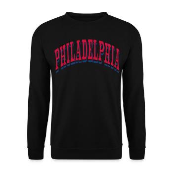 Philadelphia - Unisex Pullover - Schwarz - Vorne - Alina (178cm) & Michal (187cm)