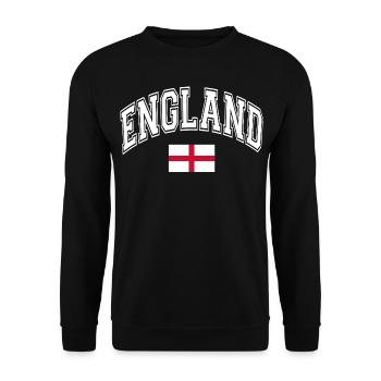 England Flag - Unisex Sweatshirt - black - Front - Alina (178cm) & Michal (187cm)