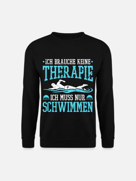 Schwimmer Spruch Schwimmen - Unisex Pullover - Schwarz