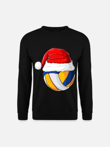 Weihnachten Weihnachtsmütze Weihnachts Volleyball - Unisex Pullover - Schwarz