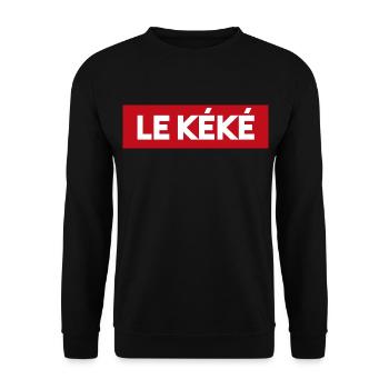 le kéké | Cadeau pour gros kéké Jacky - Sweat-shirt Unisexe - noir - Devant - Alina (178cm) & Michal (187cm)