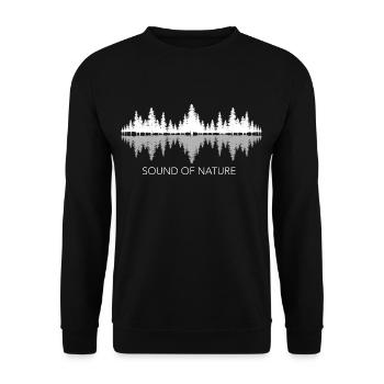 Sound of Nature FORÊT-CADEAU EN BOIS DE SCIE EN BOIS - Sweat-shirt Unisexe - noir - Devant - Alina (178cm) & Michal (187cm)