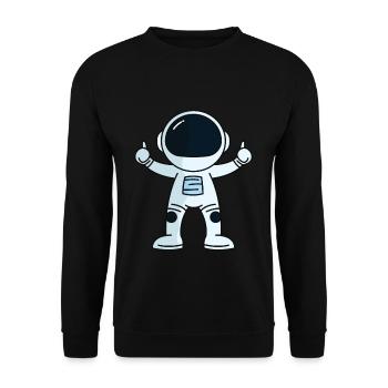 Astronaut - Unisex Pullover - Schwarz - Vorne - Alina (178cm) & Michal (187cm)
