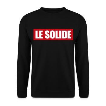 Le solide | cadeau pour homme solide | homme fort - Sweat-shirt Unisexe - noir - Devant - Alina (178cm) & Michal (187cm)