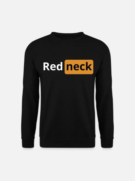 Redneck | porn logo | dumb design - Unisex Sweatshirt - black