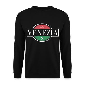 Venedig, Venezia, Venice, I Love - Unisex Pullover - Schwarz - Vorne - Alina (178cm) & Michal (187cm)