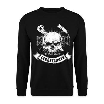 Gerüstbauer - Unisex Pullover - Schwarz - Vorne - Alina (178cm) & Michal (187cm)