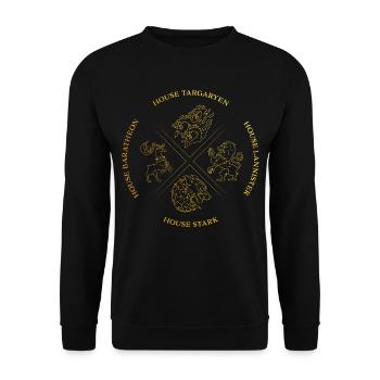 Game Of Thrones Houses - Unisex Sweatshirt - black - Front - Alina (178cm) & Michal (187cm)