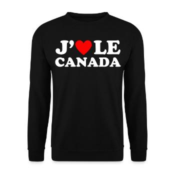 I love Canada Canadian red heart gift - Unisex Sweatshirt - black - Front - Alina (178cm) & Michal (187cm)