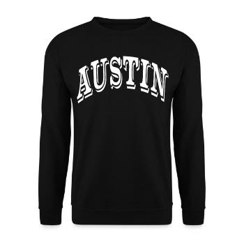 Austin - Unisex Pullover - Schwarz - Vorne - Alina (178cm) & Michal (187cm)