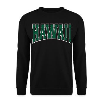 Hawaii - Unisex Sweatshirt - black - Front - Alina (178cm) & Michal (187cm)
