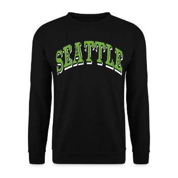 Seattle - Unisex Pullover - Schwarz - Vorne - Alina (178cm) & Michal (187cm)