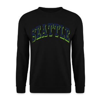 Seattle - Unisex Pullover - Schwarz - Vorne - Alina (178cm) & Michal (187cm)