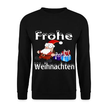 Christmas - Unisex Sweatshirt - black - Front - Alina (178cm) & Michal (187cm)
