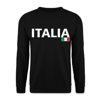 Italia, Italien, Italy - Unisex Pullover - Schwarz - Vorne - Alina (178cm) & Michal (187cm)