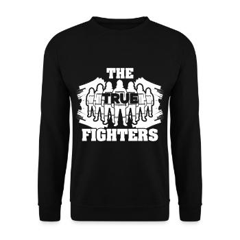 Les vrais combattants - les vrais héros - Sweat-shirt Unisexe - noir - Devant - Alina (178cm) & Michal (187cm)