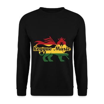 reggae - Unisex Sweatshirt - black - Front - Alina (178cm) & Michal (187cm)