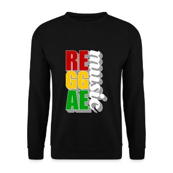 reggae - Unisex Sweatshirt - black - Front - Alina (178cm) & Michal (187cm)