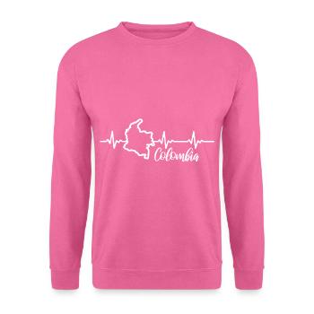 Colombia Heartbeat Amérique centrale Amérique latine - Sweat-shirt Unisexe - rose - Devant