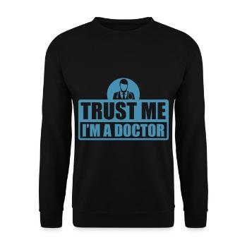 Doctor - Unisex Sweatshirt - black - Front - Alina (178cm) & Michal (187cm)