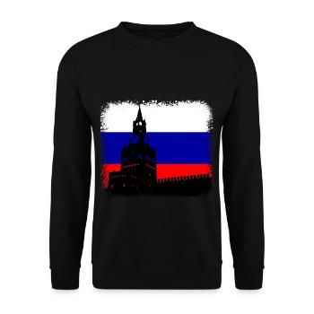 Russland - Unisex Pullover - Schwarz - Vorne - Alina (178cm) & Michal (187cm)