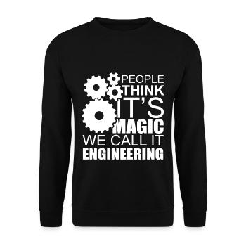 Ingénieur - Sweat-shirt Unisexe - noir - Devant - Alina (178cm) & Michal (187cm)