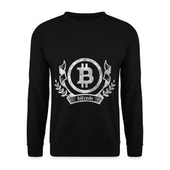 Bitcoin - Unisex Sweatshirt - black - Front - Alina (178cm) & Michal (187cm)