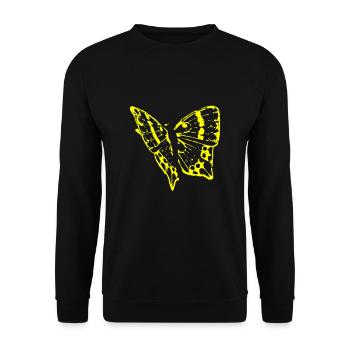 butterfly, butterfly - Unisex Sweatshirt - black - Front - Alina (178cm) & Michal (187cm)