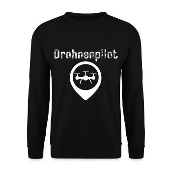 Drohnenpilot - Unisex Pullover - Schwarz - Vorne - Alina (178cm) & Michal (187cm)