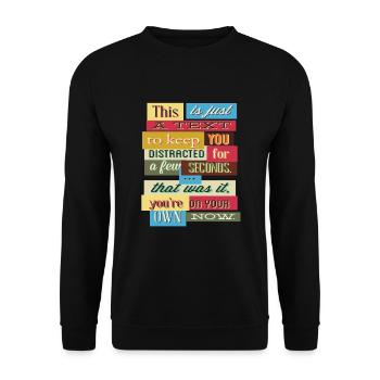 Funny text - Unisex Sweatshirt - black - Front - Alina (178cm) & Michal (187cm)