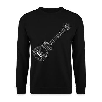 Guitar in words - Unisex Sweatshirt - black - Front - Alina (178cm) & Michal (187cm)