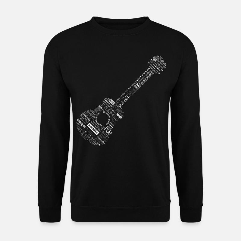 Gitarre in Worten - Unisex Pullover - Schwarz