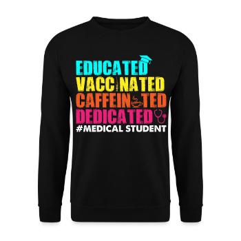 Étudiant en médecine - Sweat-shirt Unisexe - noir - Devant - Alina (178cm) & Michal (187cm)