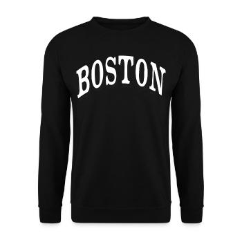 Boston - Unisex Sweatshirt - black - Front - Alina (178cm) & Michal (187cm)