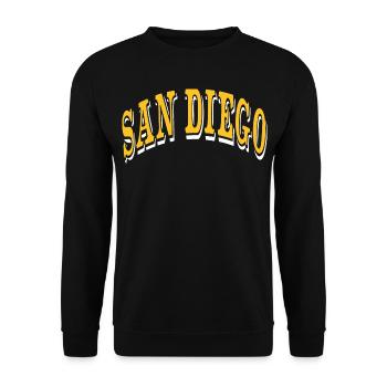 San Diego - Unisex Pullover - Schwarz - Vorne - Alina (178cm) & Michal (187cm)