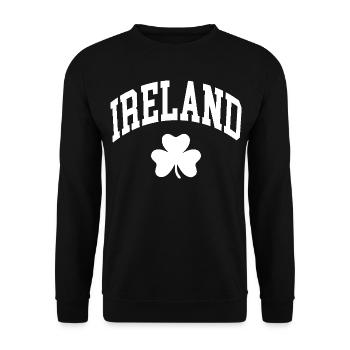 Ireland Shamrock - Unisex Sweatshirt - black - Front - Alina (178cm) & Michal (187cm)