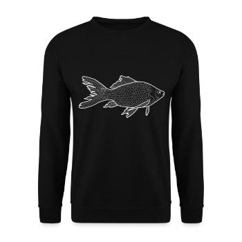 poisson - Sweat-shirt Unisexe - noir - Devant - Alina (178cm) & Michal (187cm)