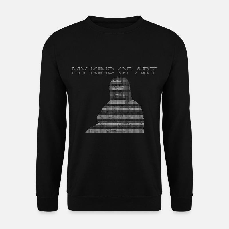 Mona Lisa ASCII - Unisex Sweatshirt - black