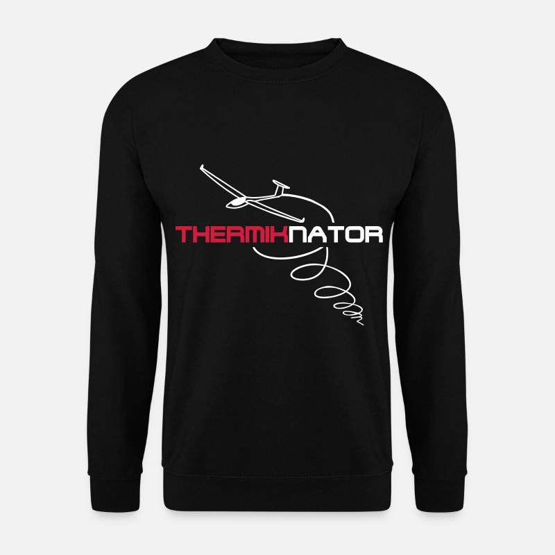 thermiknator Segelflugzeug lustig Segelflieger - Unisex Pullover - Schwarz