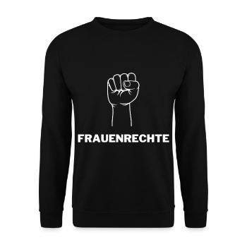Frauenrechte - Unisex Pullover - Schwarz - Vorne - Alina (178cm) & Michal (187cm)