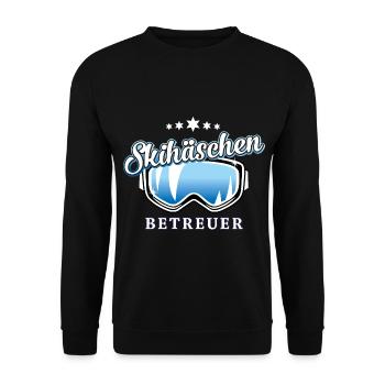 Skihasen Betreuer lustig Snowboard Geschenk Bunny - Unisex Pullover - Schwarz - Vorne - Alina (178cm) & Michal (187cm)