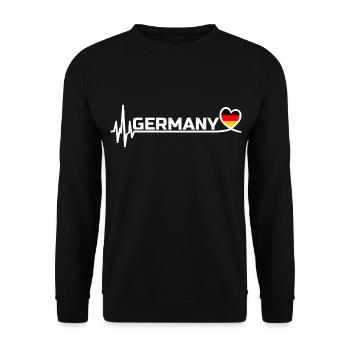 Germany Sport Fan Football White - Unisex Sweatshirt - black - Front - Alina (178cm) & Michal (187cm)